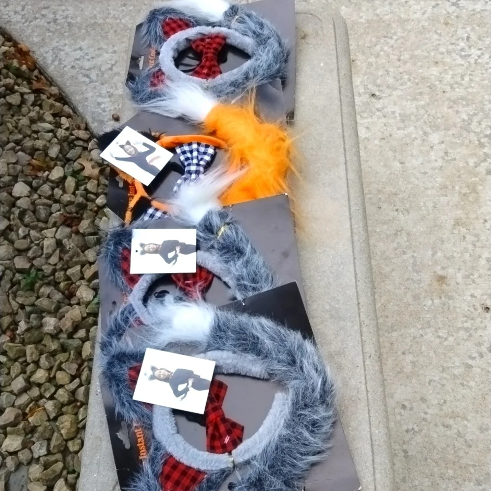 Deluxe Instant Costume Set of 4, cat or fox, set of 4. Costume Party
